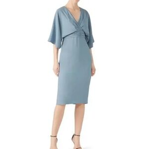 Theia Kimono Sheath Dress in Blue Size 6